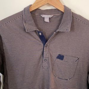 Standard Cloth long sleeve collard shirt w/ horizontal stripes